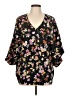 CAbi 100% Polyester Floral Black 3/4 Sleeve Blouse Size L - photo 1