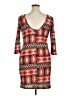 DGNY Print Red Casual Dress Size 1X - photo 2