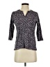 L.L.Bean 100% Cotton Black 3/4 Sleeve Blouse Size XS - photo 1