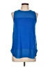August Silk Blue Sleeveless Blouse Size L - photo 1