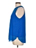 August Silk Blue Sleeveless Blouse Size L - photo 5