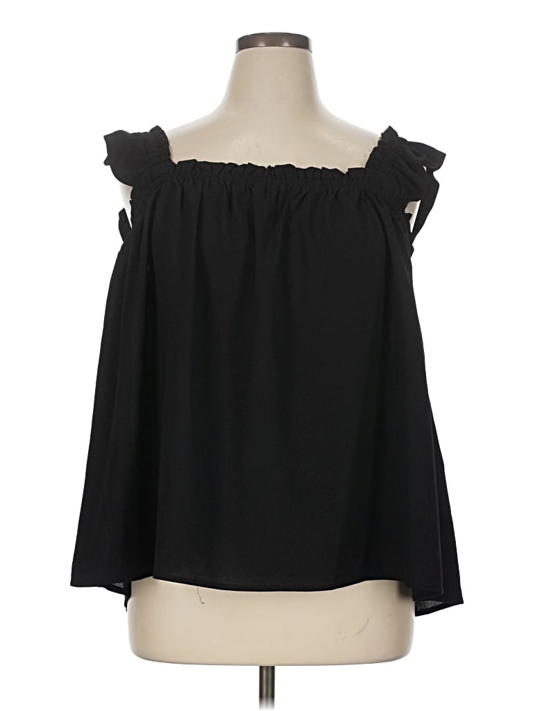 Pre-owned Lularoe 3/4 Sleeve Blouse In Black