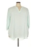 C established 1946 100% Polyester Green 3/4 Sleeve Blouse Size 26 - 28 - photo 1