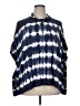 New Directions Tie-dye Blue Poncho Size 1X - photo 1
