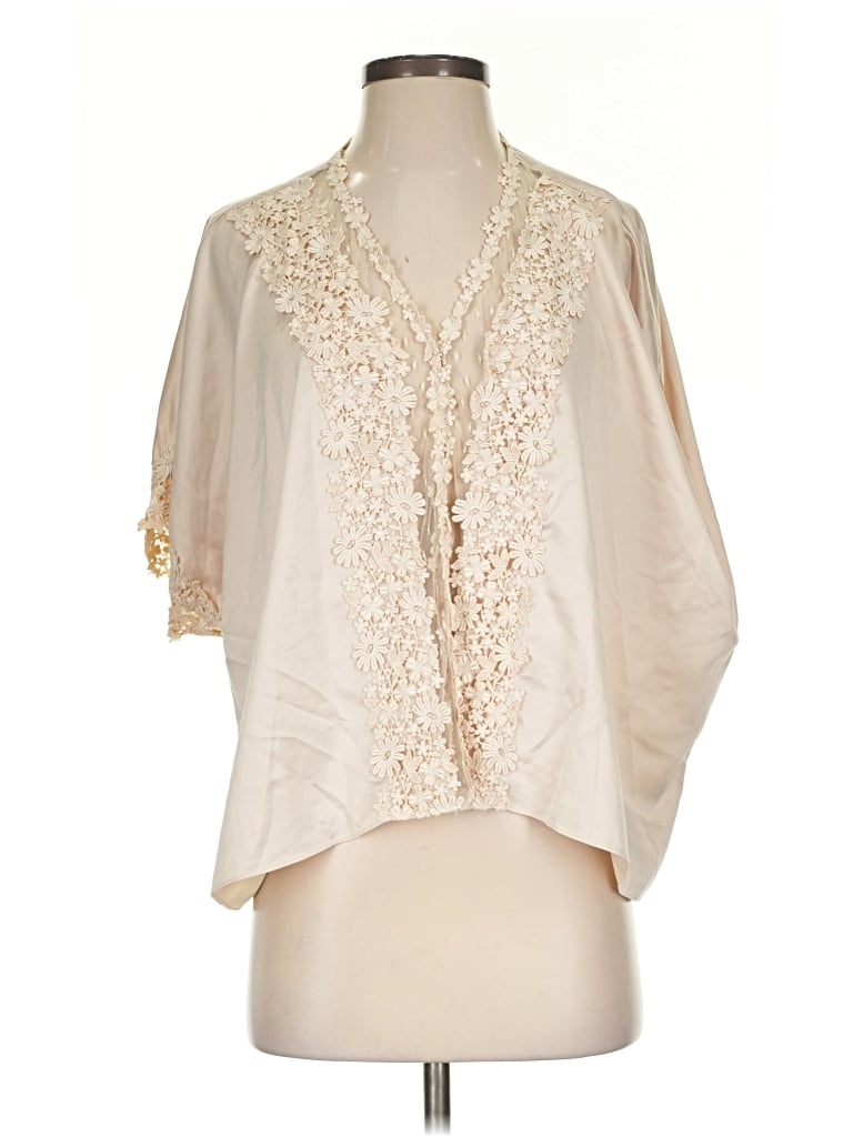 Pre-owned Flora Nikrooz 3/4 Sleeve Blouse In Ivory