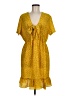 Glamorous 100% Polyester Yellow Casual Dress Size 8 - photo 1
