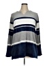Kim Rogers Stripes Gray Pullover Sweater Size XL - photo 1