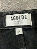 AGOLDE 100% Cotton Black Denim Skirt Size 24 waist - photo 3