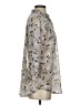 CAbi 100% Polyester Floral Silver 3/4 Sleeve Blouse Size XS - photo 4