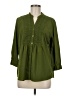 Erika 100% Polyester Green 3/4 Sleeve Blouse Size M (petite) - photo 1