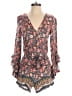 Jessica Simpson 100% Viscose Paisley Orange Romper Size XS - photo 1