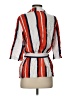 Just Stripes Orange 3/4 Sleeve Button-Down Shirt Size S - photo 2