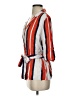 Just Stripes Orange 3/4 Sleeve Button-Down Shirt Size S - photo 5
