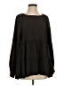 Glam Black Long Sleeve Blouse Size S - photo 1