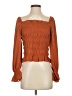 A New Day 100% Polyester Orange Long Sleeve Blouse Size S - photo 1