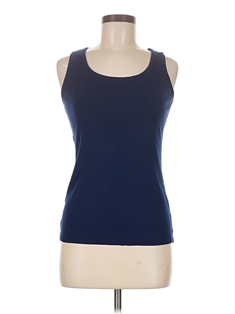 Pre-owned St. John's Bay Tank Top Blue Halter Neckline Tops