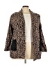 Nic + Zoe Animal Print Brown Blazer Size 3X - photo 1
