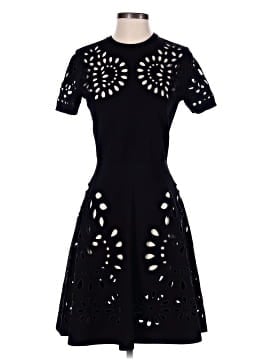 sachin and babi light blue dress Red Valentino Black Pink & White Silk Dress w/ Lace Trim Sz 2 main image 1