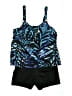 Swimsuits for all Print Blue Two Piece Swimsuit Size 22 - photo 1