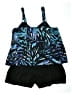 Swimsuits for all Print Blue Two Piece Swimsuit Size 22 - photo 2