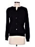 Moschino Couture 100% Virgin Wool Black Black Logo Patterned Wool Button Front Cardigan Size 6 - photo 1