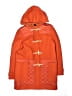 Burberry 100% Wool Orange Diamond Quilted Panel Duffle Coat Size 14 - photo 1