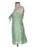 Slide Show 100% Polyester Stripes Green Cocktail Dress Size 6 - photo 5