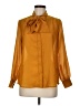 Gap 100% Polyester Gold Long Sleeve Blouse Size M - photo 1