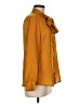 Gap 100% Polyester Gold Long Sleeve Blouse Size M - photo 4