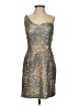 Scala 100% Silk Metallic Silver Cocktail Dress Size 0 - photo 1