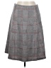Renee C. Plaid Gray Formal Skirt Size S - photo 1