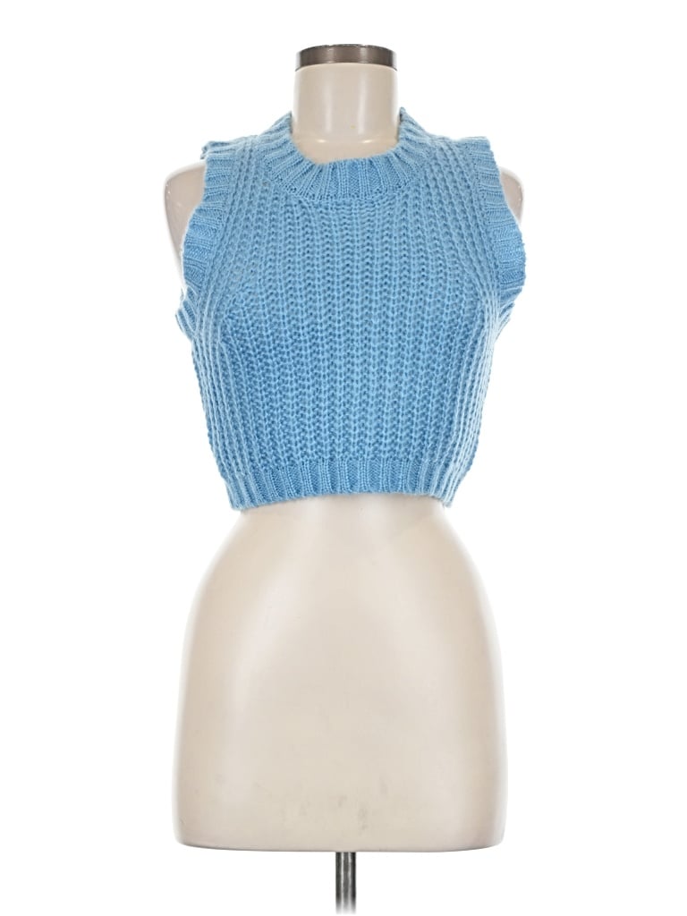 Vrg Grl Sleeveless Top Blue Halter Neckline Tops - Used - Size 6