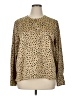Ann Taylor LOFT 100% Polyester Polka Dots Gold Long Sleeve Blouse Size XL - photo 1