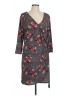 Massini Floral Gray Casual Dress Size L - photo 1