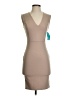Fringe Solid Tan Cocktail Dress Size S - photo 1