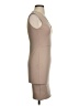 Fringe Solid Tan Cocktail Dress Size S - photo 4