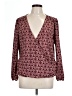 Apt. 9 100% Polyester Burgundy Long Sleeve Blouse Size L - photo 1