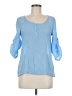 Mine Blue 3/4 Sleeve Blouse Size M - photo 1