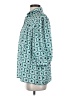 Smythe 100% Polyester Print Teal 3/4 Sleeve Blouse Size XS - photo 5