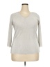 Avenue Gray 3/4 Sleeve Top Size 18 - 20 Plus - photo 1