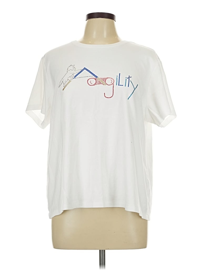 Pre-owned L.l.bean Short Sleeve T-shirt In White