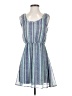 Dee Elle 100% Polyester Print Blue Casual Dress Size S - photo 1