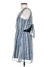 Dee Elle 100% Polyester Print Blue Casual Dress Size S - photo 5