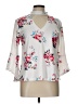 Assorted Brands Floral Ivory 3/4 Sleeve Blouse Size L - photo 1