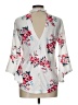 Assorted Brands Floral Ivory 3/4 Sleeve Blouse Size L - photo 2