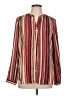 Zac & Rachel 100% Polyester Stripes Red Long Sleeve Blouse Size L - photo 1