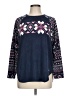 Cuddl Duds Paisley Blue Pullover Sweater Size L - photo 1