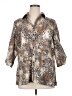 Fred David Animal Print Tan 3/4 Sleeve Blouse Size XL (estimated) - photo 1