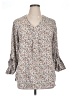 Youtalia 100% Polyester Gray 3/4 Sleeve Blouse Size XL - photo 1