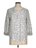dalia Animal Print Ivory 3/4 Sleeve Blouse Size M - photo 1